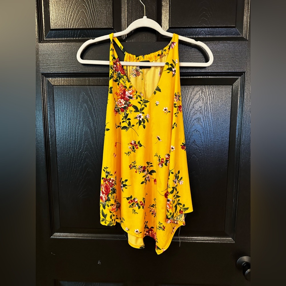 Yellow Flowy Floral Top